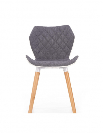Scaun living tapitat HM K277 alb - gri [2]