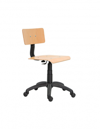 Scaune profesionale - Scaun profesional Corola cu sezut si spatar din lemn stratificat pe fundal alb