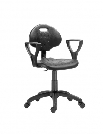 Scaune profesionale - Scaun profesional negru cu spatar ergonomic si brate