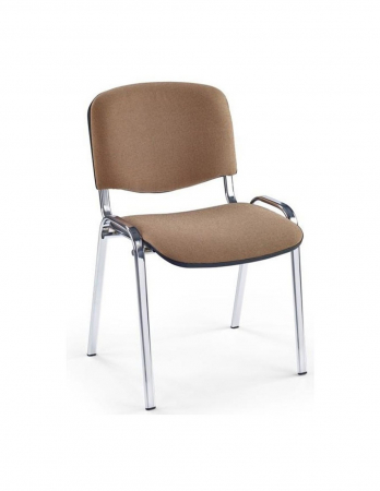 Scaune vizitator - Scaun vizitator HM Iso crom bej cu picioare cromate