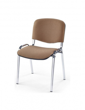 Scaun vizitator HM Iso crom bej cu picioare cromate [1]