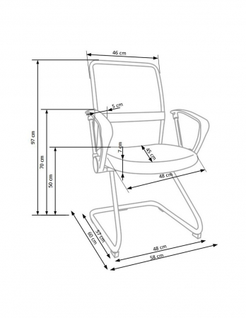 Scaun vizitator mesh HM Vire Skid negru [2]