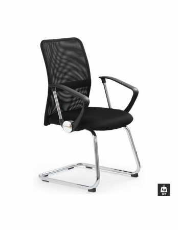 Scaun vizitator mesh HM Vire Skid negru [0]