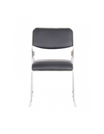 Scaun vizitator Emil cu cadru cromat si tapiterie piele ecologica crem [11]