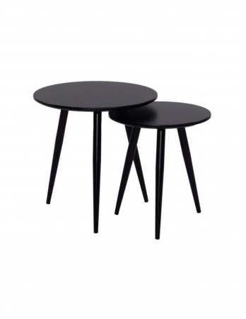 Set mese cafea negre SL Cleo cu picioare metalice conice [0]