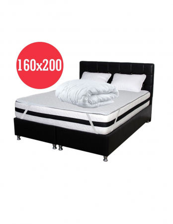 Saltele memory - Set confort saltea Memory Foam Azalee 160x200, 2 perne si pilota iarna