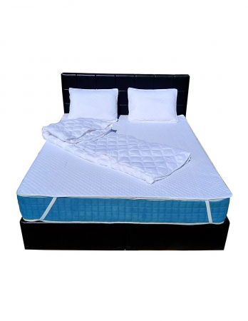 Saltele memory - Set de pat complet cu saltea Memory Foam PARIS 160x200, perne, pilotă și husă
