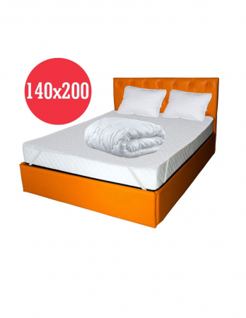 Saltele Spuma SuperComfort - Set Avantaj Saltea Pegas Comfort Flex 140x200 plus 2 perne plus Husa hipoalergenica plus Pilota iarna microfibra 180x200