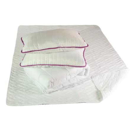Set Avantaj Saltea Roza Super Lux Ortopedica 180x200 cu Perne si Pilota [5]