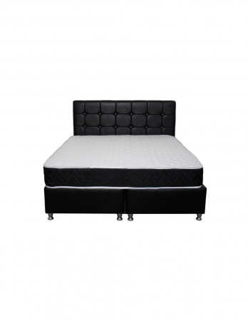 Set pat complet cu saltea superortopedica Lux Praga 180x200, perne, husa si pilota [5]