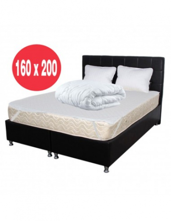 Saltele superortopedice - Set Avantaj Saltea Superortopedica SOFIA 160x200 cu Perne, Husa si Pilota Iarna