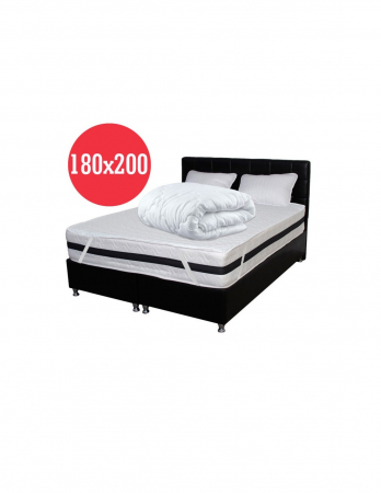 Saltele superortopedice - Set saltea superortopedica Tulip 180x200 cu perne, husa si pilota