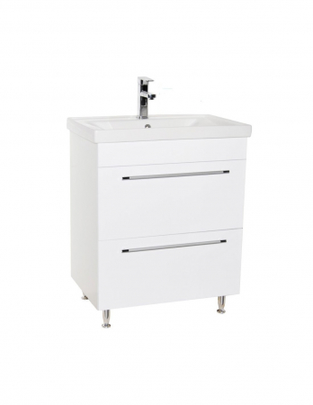 Set mobilier baie alb cu lavoar ceramic si oglinda [4]