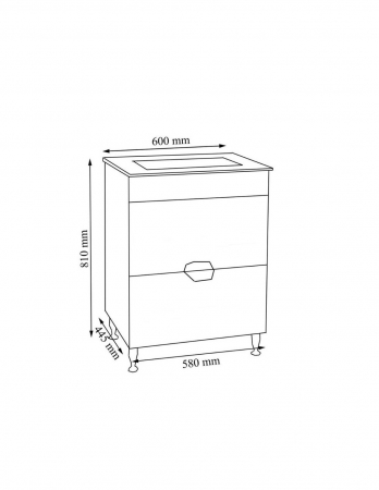 Set mobilier baie alb cu oglinda si lavoar, 2 sertare, picioare cromate [4]