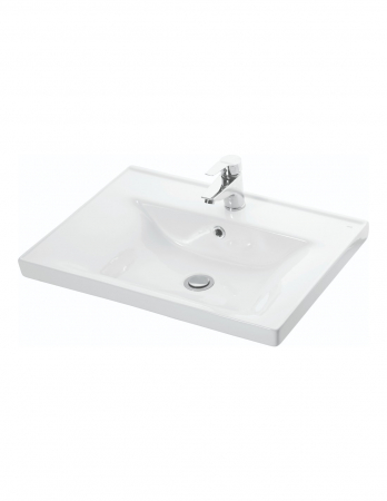 Set mobilier baie alb cu lavoar ceramic si oglinda [4]