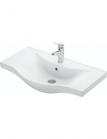 Set baie GN1531 cu lavoar 80 cm și oglindă Celine LED – alb [2]