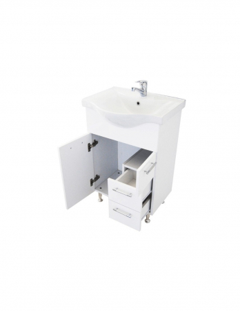 Set mobilier baie GN1531 alb cu lavoar 55 cm și oglindă GN0201 cu dulăpior [3]