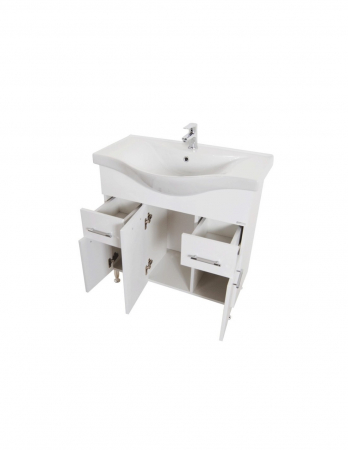 Set mobilier baie alb cu oglinda si iluminare LED [5]