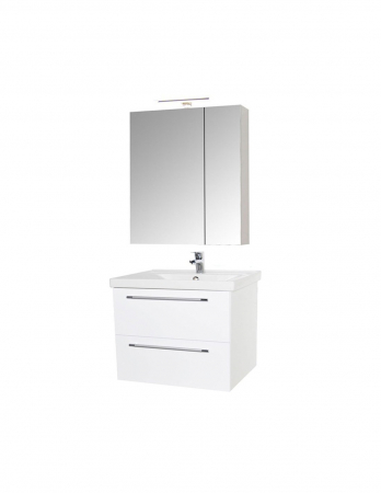 Set mobilier baie GN0541 alb cu lavoar si oglinda iluminata [1]