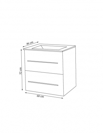 Set mobilier baie GN0541 alb cu lavoar si oglinda iluminata [6]