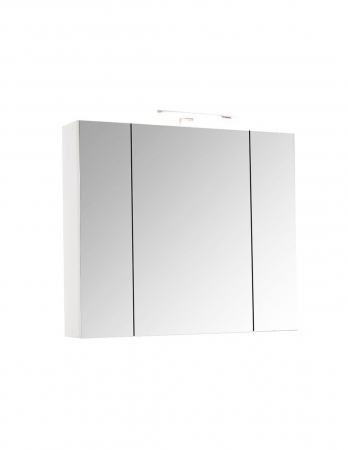 Set mobilier baie suspendat alb GN0541 cu lavoar ceramic si oglinda cu dulap si iluminare LED [4]