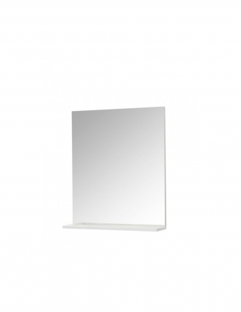 Set mobilier baie GN0541 alb lucios cu lavoar ceramic si oglinda cu polita [2]