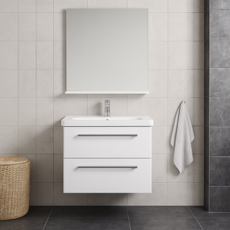 Baie - Set mobilier baie suspendat GN0541 cu lavoar si oglinda