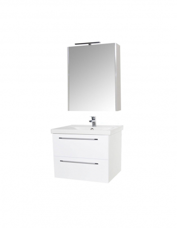 Set mobilier baie suspendat GN0541 cu baza, lavoar si dulap oglinda [1]