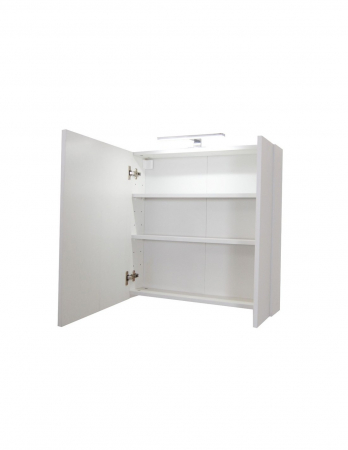 Set mobilier baie suspendat alb 70 cm cu dulap oglinda si lavoar [3]