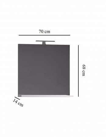 Set mobilier baie suspendat alb cu lavoar si oglinda [2]