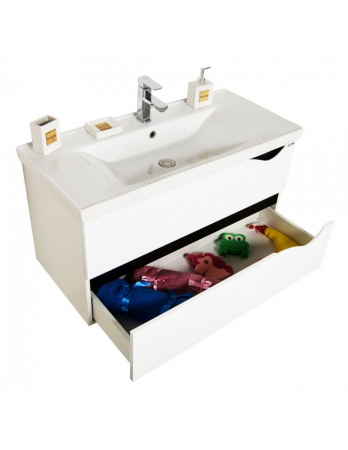 Set Baza si lavoar GN0971 suspendat si Oglinda GN0551 - 80 cm [6]