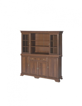 Set comoda living VM4 si vitrina VMN5 - Design clasic maro [1]