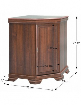 Set mobilier colț VMN1 + VMNN1 cu vitrină și comodă maro [3]