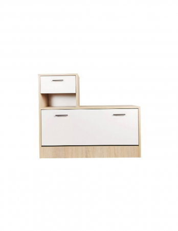 Set mobilier hol Filip stejar-alb cuier oglinda si pantofar [3]