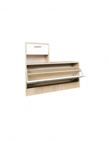 Set mobilier hol Filip stejar-alb cuier oglinda si pantofar [4]
