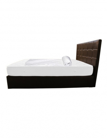 Set Saltea cu arcuri Dafin 140x200x22 cu husa hipoalergenica pe pat maro [1]