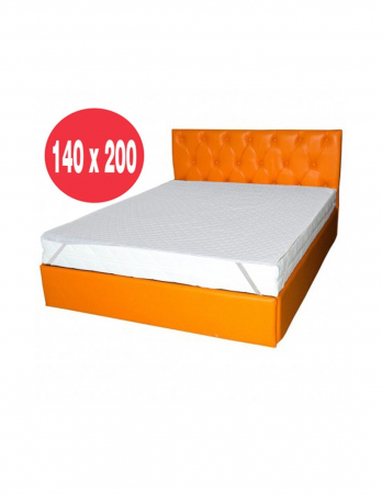 Saltele Spuma SuperComfort - Set saltea Mercur Comfort Flex Plus 140x200 cu husa hipoalergenica portocalie