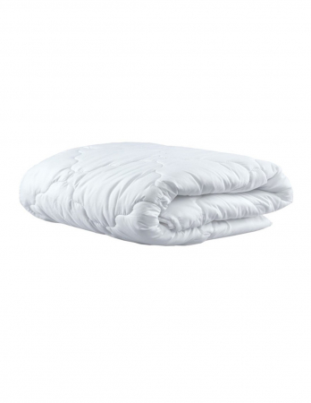 Set Saltea Nova Comfort Flex 140x200 cu Pilota Vara Microfibra pe un pat portocaliu cu tablie tapitata [1]