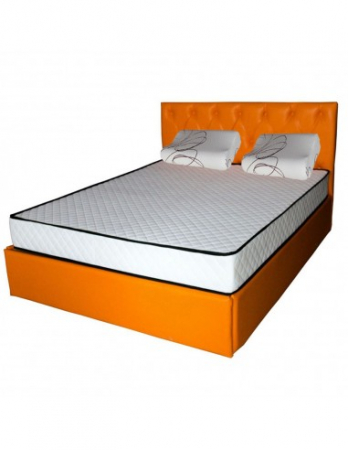Saltele Spuma SuperComfort - Set pat cu saltea Pegas Comfort Flex 180x200 si perne memory, somiera portocalie