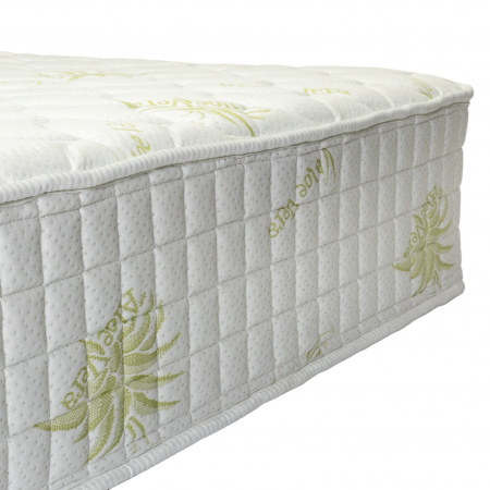 Set Saltea Pocket Spring MILANO 140x190x24 cu 2 Perne Microfibra Alb [4]