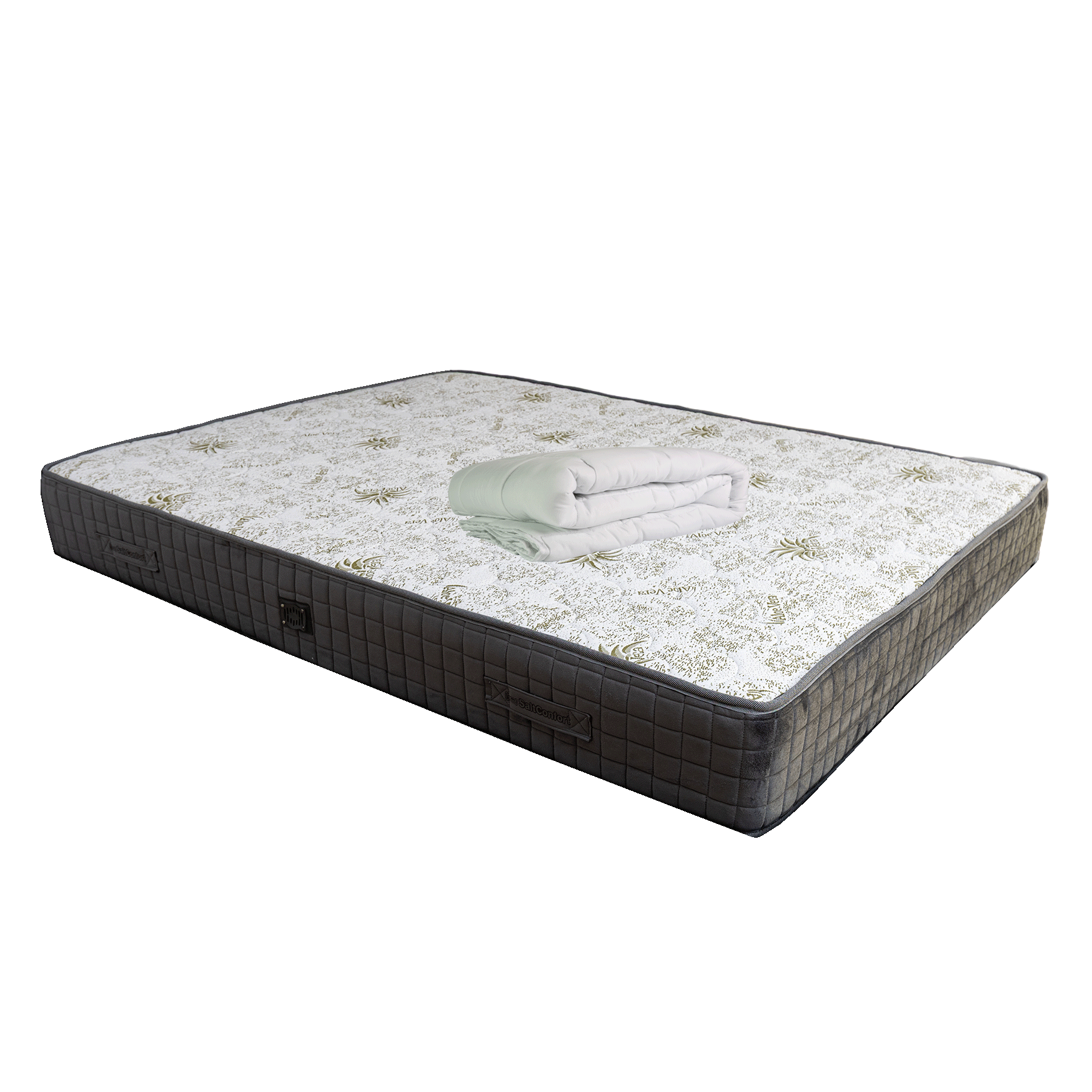 Saltele superortopedice - Set saltea ortopedica Roza Super Lux 160x200 cu pilota de iarna din microfibra