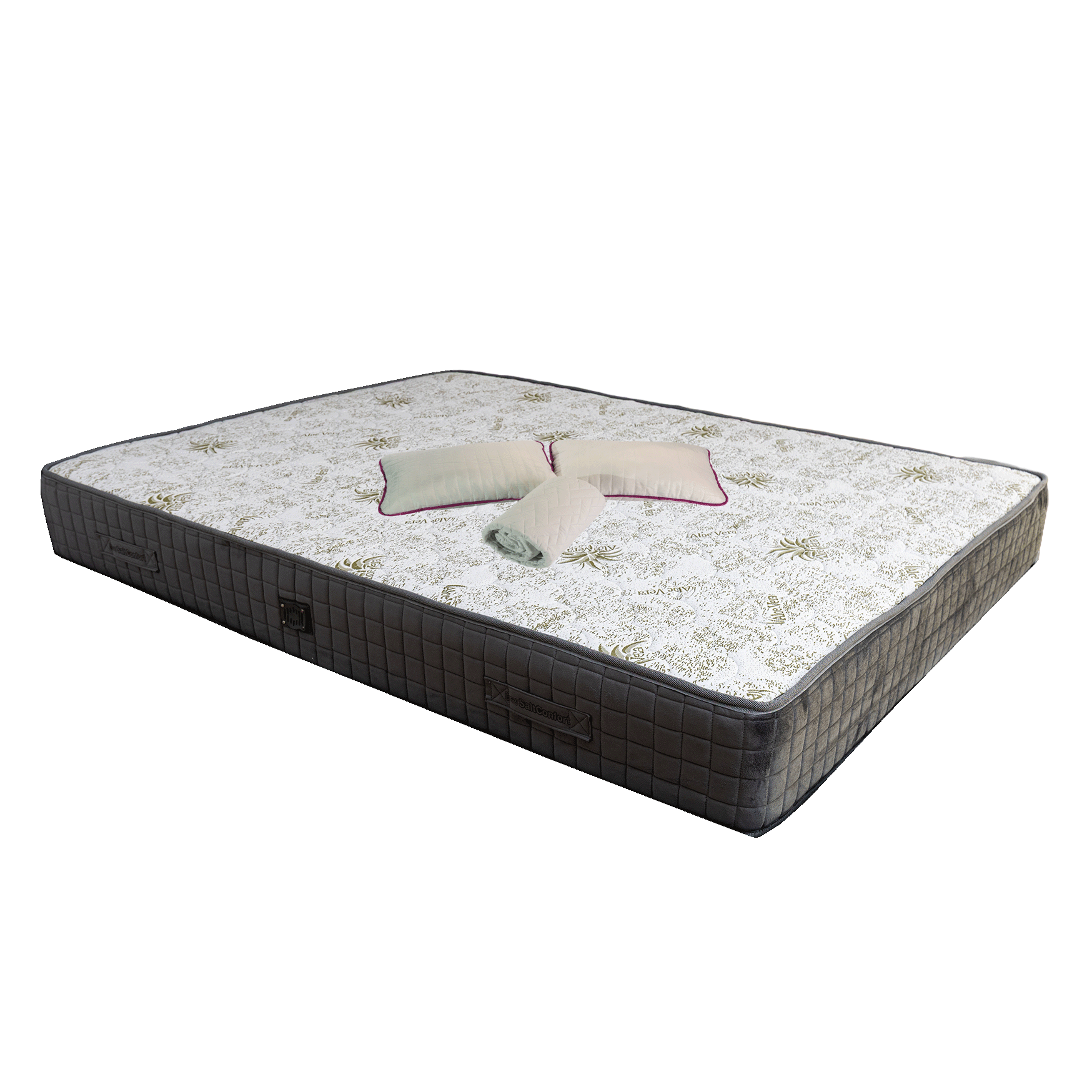 Saltele superortopedice - Set Saltea Roza Super Lux Ortopedică 180x200x26cm cu 2 Perne Microfibra și Husa Hipoalergenica