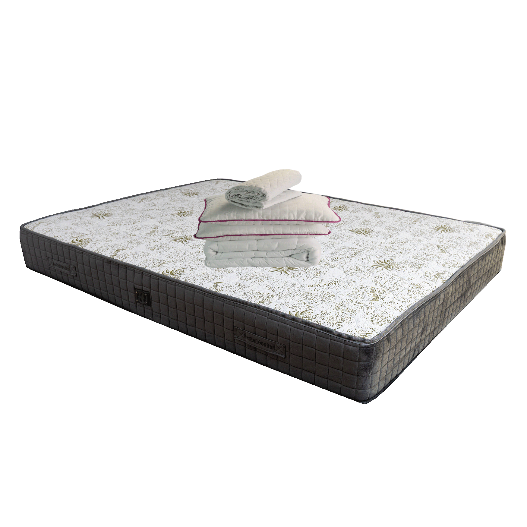 Saltele superortopedice - Set Saltea Roza Super Lux Ortopedica 180x200 cu perne si pilota