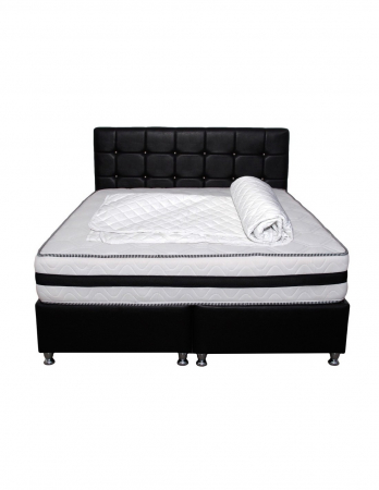 Saltele superortopedice - Set Saltea Super Lux Ortopedica Iris 140x200x26 cu husa hipoalergenica