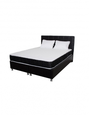 Set pat cu saltea superortopedica Lux Luna 140x200 si doua perne albe din microfibra [5]