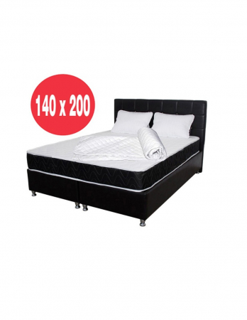 Saltele superortopedice - Set saltea superortopedica Lux Luna 140x200 plus 2 perne microfibra 50x70 plus Husa hipoalergenica