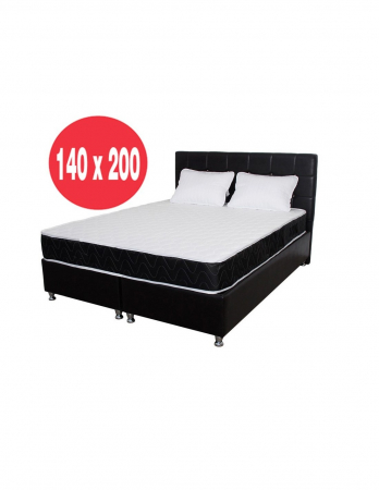 Saltele superortopedice - Set Saltea Superortopedica Lux Praga 140x200 cu Doua Perne Microfibra