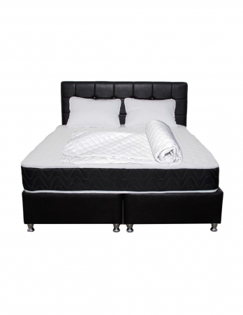 Set Saltea Superortopedica Lux Praga 140x200 cu 2 perne si husa hipoalergenica [4]