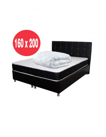 Saltele superortopedice - Set Saltea Superortopedica Lux Praga 160x200 cu Pilota din Microfibra
