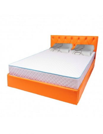 Saltele memory - Set saltea Uranus Spring Comfort 180x200 cu 2 perne memory, cadru portocaliu